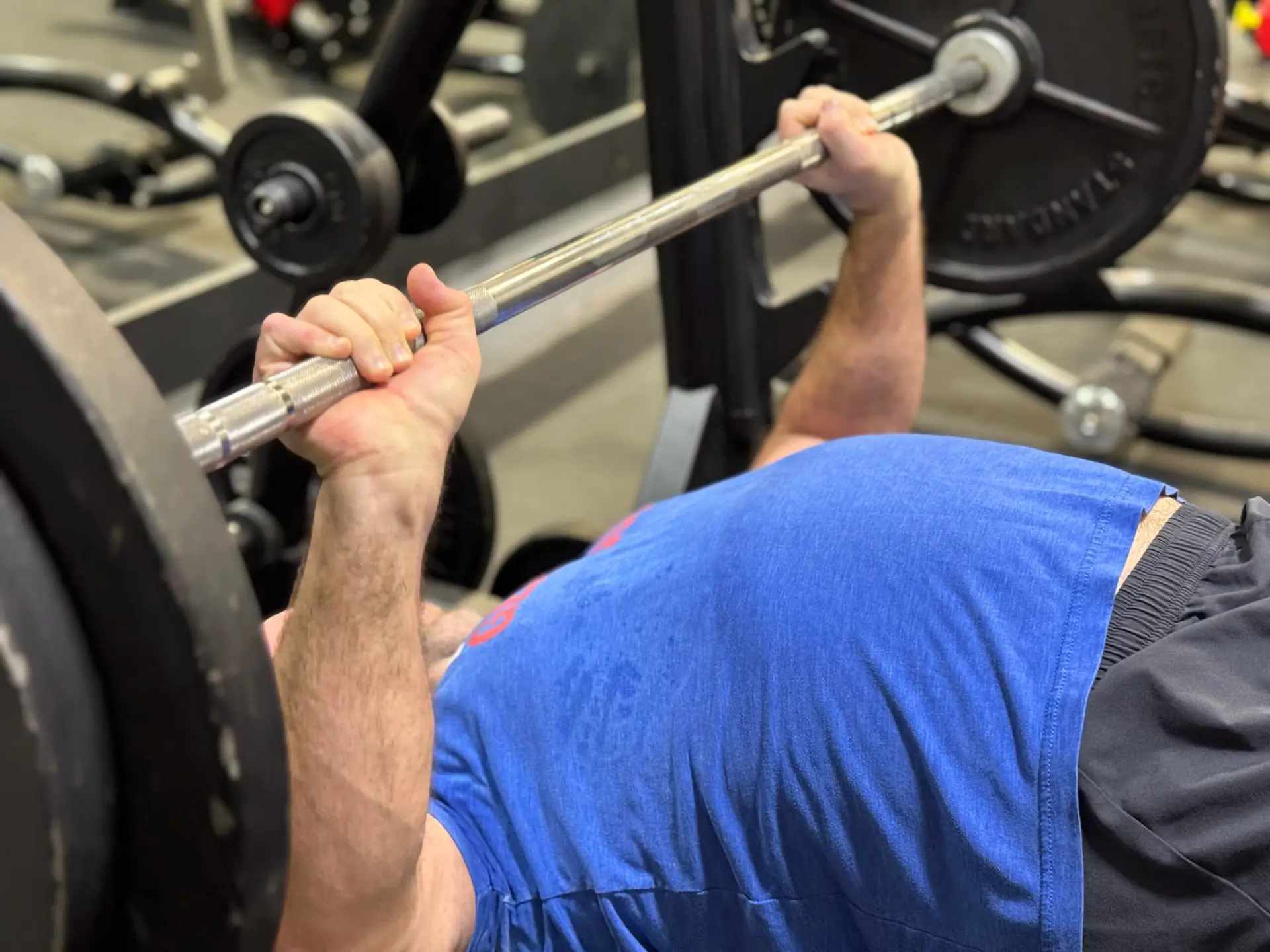 Strength training equipment is available in 3 weight rooms in the 777 facility