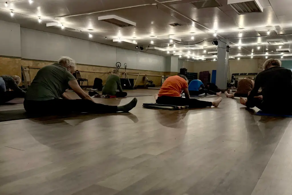 Yoga classes are available for members in the Yoga studio at 777 Fitness & Wellness Center